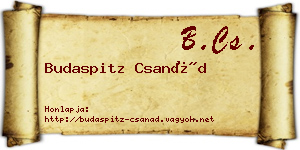Budaspitz Csanád névjegykártya